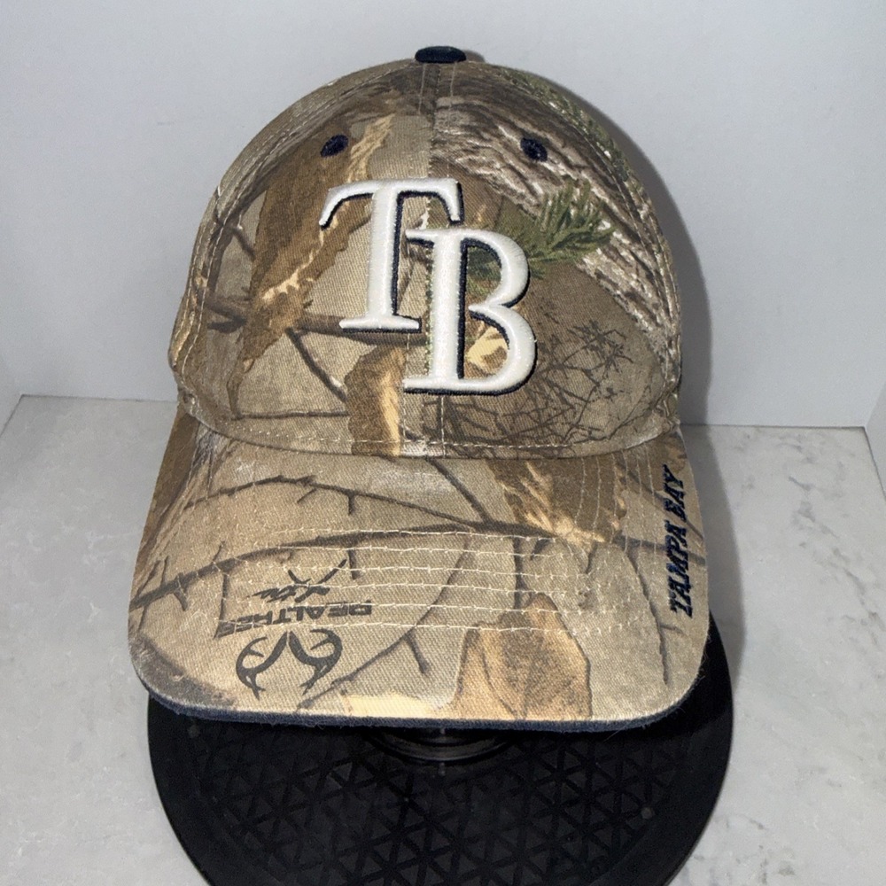 FAN FAVORITE  Tampa Bay Rays REAL TREE CAMO Exclusive Snapback Hat Cap